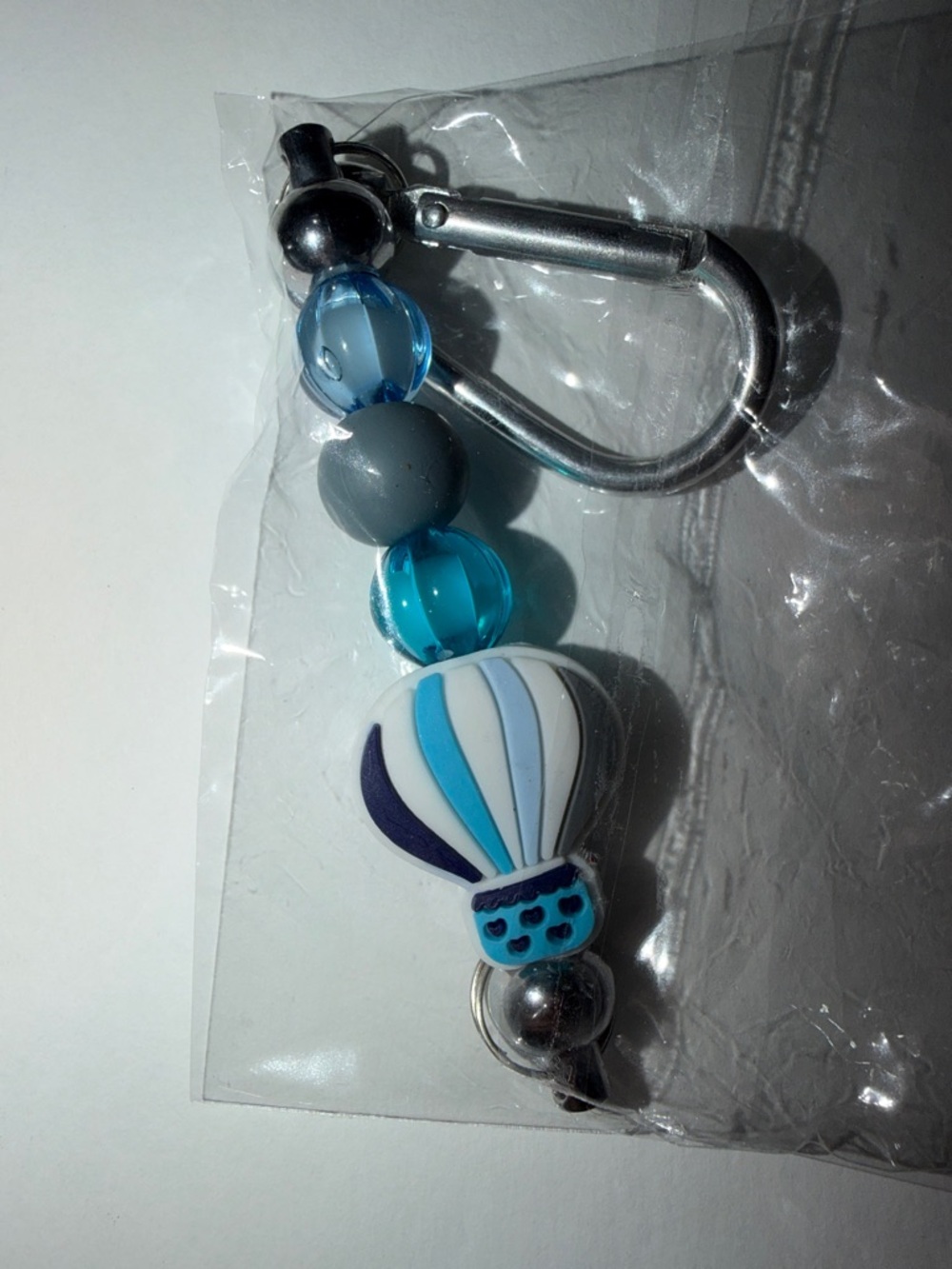 Beaded Keychain Charm - Pink, Yellow, Multi, Blue - Picture 5 of 5